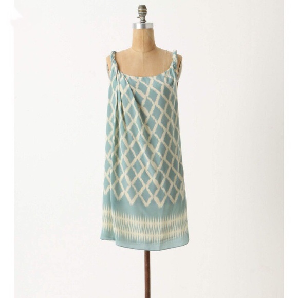 Anthropologie Dresses & Skirts - Anthropologie Diamond Lattice Silk Shift Dress
